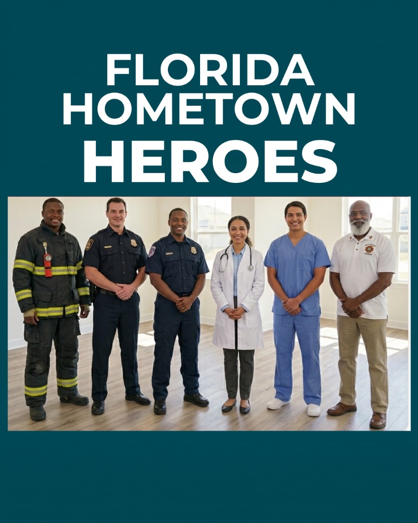 Florida Hometown Heroes down payment assistance for eligible Florida homebuyers.
